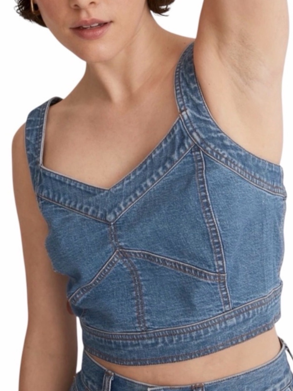 Madewell Denim Crop Tank